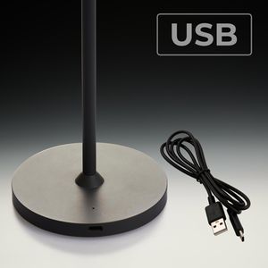 Produktbild für Tischlampe Rolf-Kern Club, grau mit LED