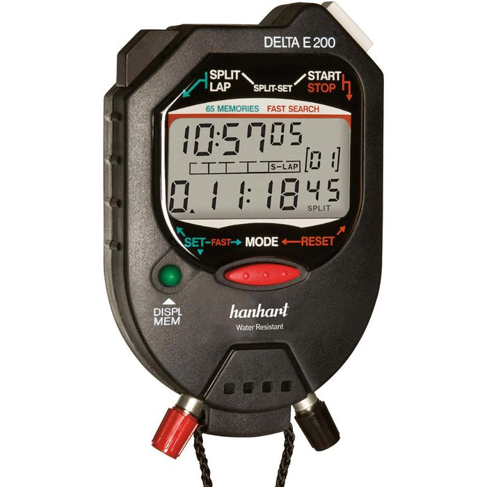 Hanhart Stoppuhr Delta E 200, 65 Speicher, wasserdicht, mit