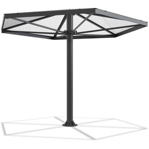 Personenunterstand WSM Regensburg 640, anthrazit, aus Metall