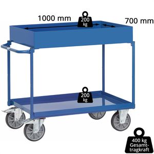 Produktbild für Tischwagen Fetra 4842, aus Metall