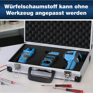 Produktbild für Transportkoffer PeakTech P 7260, abschließbar, aus Aluminium