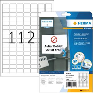 Produktbild für Universaletiketten Herma 4211, weiß