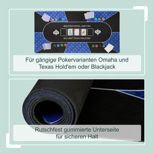 Produktbild für Pokermatte Relaxdays 10049981, 120 x 60 cm