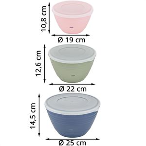 Produktbild für Schüssel Emsa Prep &amp; Bake K325S3, Set mit Deckel, 3-teilig