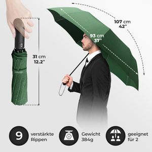 Produktbild für Regenschirm Wilford&amp;Sons grün, sturmfest