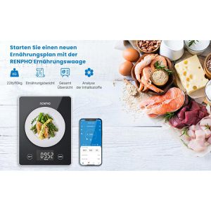 Produktbild für Küchenwaage RENPHO Calibra 1L, mit Tara-Funktion, Teilung 1 g