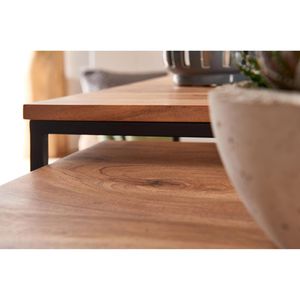 Produktbild für Beistelltisch Wohnling WL6.364, akazie / schwarz