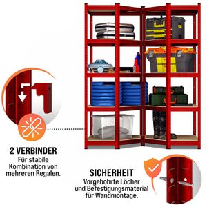 Produktbild für Schwerlastregal Monzana 109722, 5 Holzböden