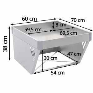 Produktbild für Mähroboter-Garage Mendler HWC-P41, silber, aus Edelstahl