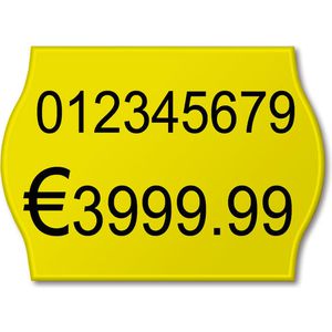 Produktbild für Preisetiketten METO 30011440, gelb, 32 x 19 mm