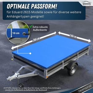 Produktbild für Anhänger-Plane Tarpofix FP26, wasserdichte Flachplane