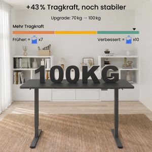 Produktbild für Schreibtisch FlexiSpot E1S Pro, schwarz / grau