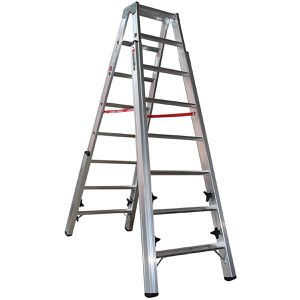 Produktbild für Stehleiter Euroline Nr. 30578, 3057808, beidseitig begehbar