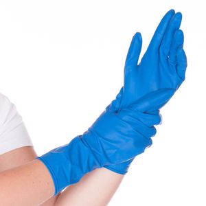 Produktbild für Einmalhandschuhe Franz-Mensch High Risk, blau, 50 Stück