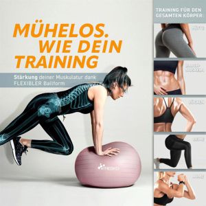Produktbild für Gymnastikball Tresko Anti-Burst, mit Luftpumpe