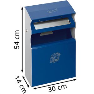 Produktbild für Aschenbecher VAR WH63, 45013, enzianblau, Outdoor, mit Dach