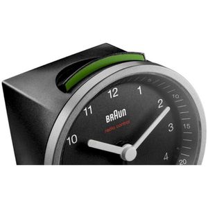 Produktbild für Wecker Braun BC07SB DCF schwarz, silber, analog