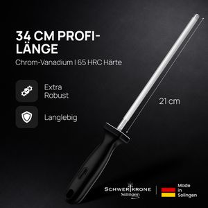 Produktbild für Wetzstahl Schwertkrone MS01101, 21 cm