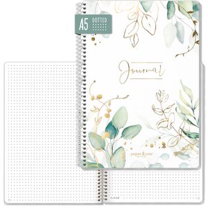 Produktbild für Notizbuch paper&amp;you Spirale Blattgold, 7297-4 Karton Softcover