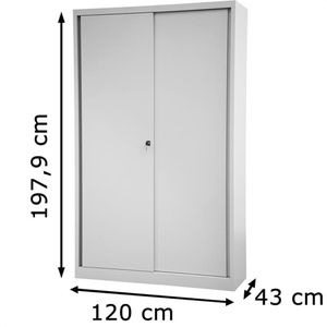 Produktbild für Schiebetürenschrank Bisley Eco SD12194S645, abschließbar
