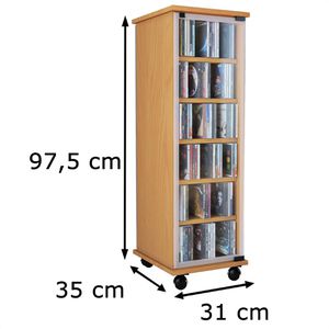 Produktbild für CD-Regal VCM Valenza, 30023, buche, drehbar
