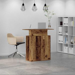 Produktbild für Empfangstheke vidaXL 859058, altholz braun