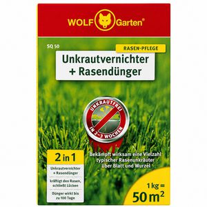 Produktbild für Unkrautvernichter Wolf-Garten 2-in-1 plus Rasendünger SQ 50