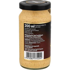 Produktbild für Senf Altenburger Köstritzer Schwarzbier Senf, würzig-malzig