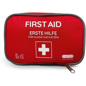 Flexeo Erste-Hilfe-Tasche für Hunde und Katzen, 24-teilig, gefüllt