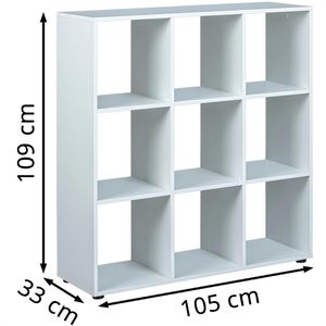 Produktbild für Bücherregal Inter-Link Cadore 9, weiß