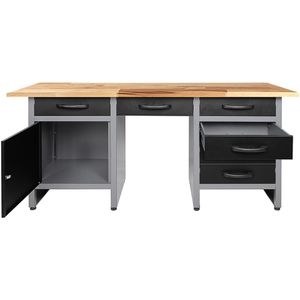 Produktbild für Werkbank Ondis24 Harry, schwarz, 3-teilig