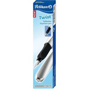 Produktbild für Füller Pelikan Twist Silver P457, Feder M
