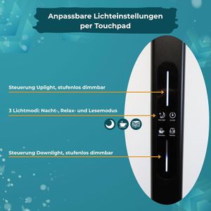Produktbild für Stehlampe Luxula LX700190, LED, schwarz, 198 cm