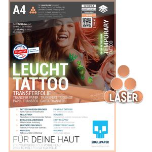 Transferpapier Skullpaper Leuchttattoo Inkjet, A4