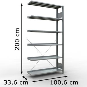 Produktbild für Anbauregal Schulte MULTIplus85, 17710, Aktenregal