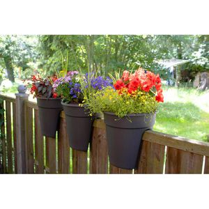 Produktbild für Blumenkasten KHW Flowerclip, anthrazit