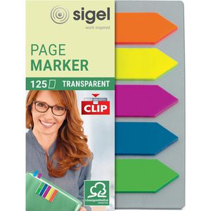 Haftmarker Sigel Page Marker, HN611, transparent