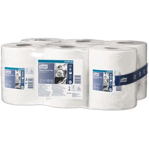 Produktbild für Putztuchrolle Tork Premium, 130044, M2, aus Zellstoff, weiß