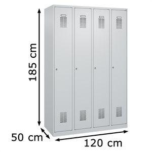 Produktbild für Spind CP-Möbel Basis PLUS, lichtgrau