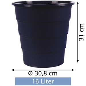 Produktbild für Papierkorb Office-Products 19054621-03, nachtblau