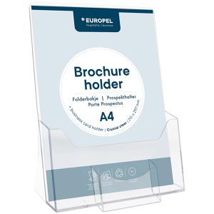 Produktbild für Prospekthalter Europel 350073, mit Visitenkartenfach
