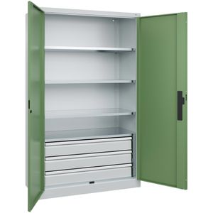 Werkzeugschrank CP-Möbel 8931-503, aus Metall, grau / grün