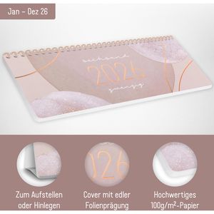 Produktbild für Tischkalender Häfft 9951-8, Soft Beige, Jahr 2026