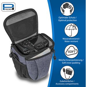 Produktbild für Kameratasche Pedea FASHION Gr. M, aus Polyester, grau