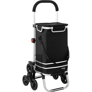 Produktbild für Einkaufstrolley Monzana 109120, schwarz, klappbar