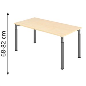 Schreibtisch Hammerbacher Y-Serie, ahorn / graphit