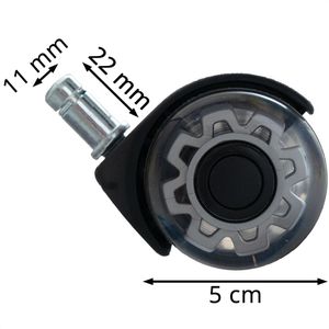 Produktbild für Stuhlrollen AMSTYLE SPM1.977, 5 Stück