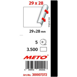 Produktbild für Preisetiketten METO 30007372, weiß, 29 x 28 mm