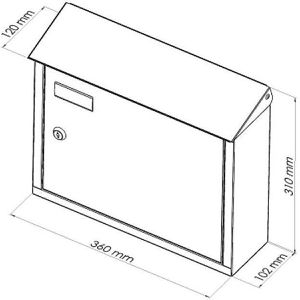Produktbild für Briefkasten SafePost ScanPro 960 RAL 7016 anthrazit, aus Stahl