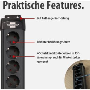 Produktbild für Steckdosenleiste Brennenstuhl Premium-Line, 1,8m